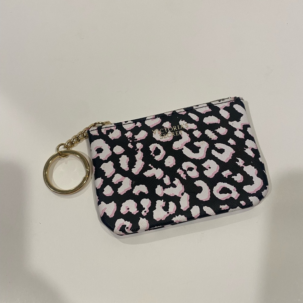 Victoria's Secret Black and Pink Leopard Coin Purse